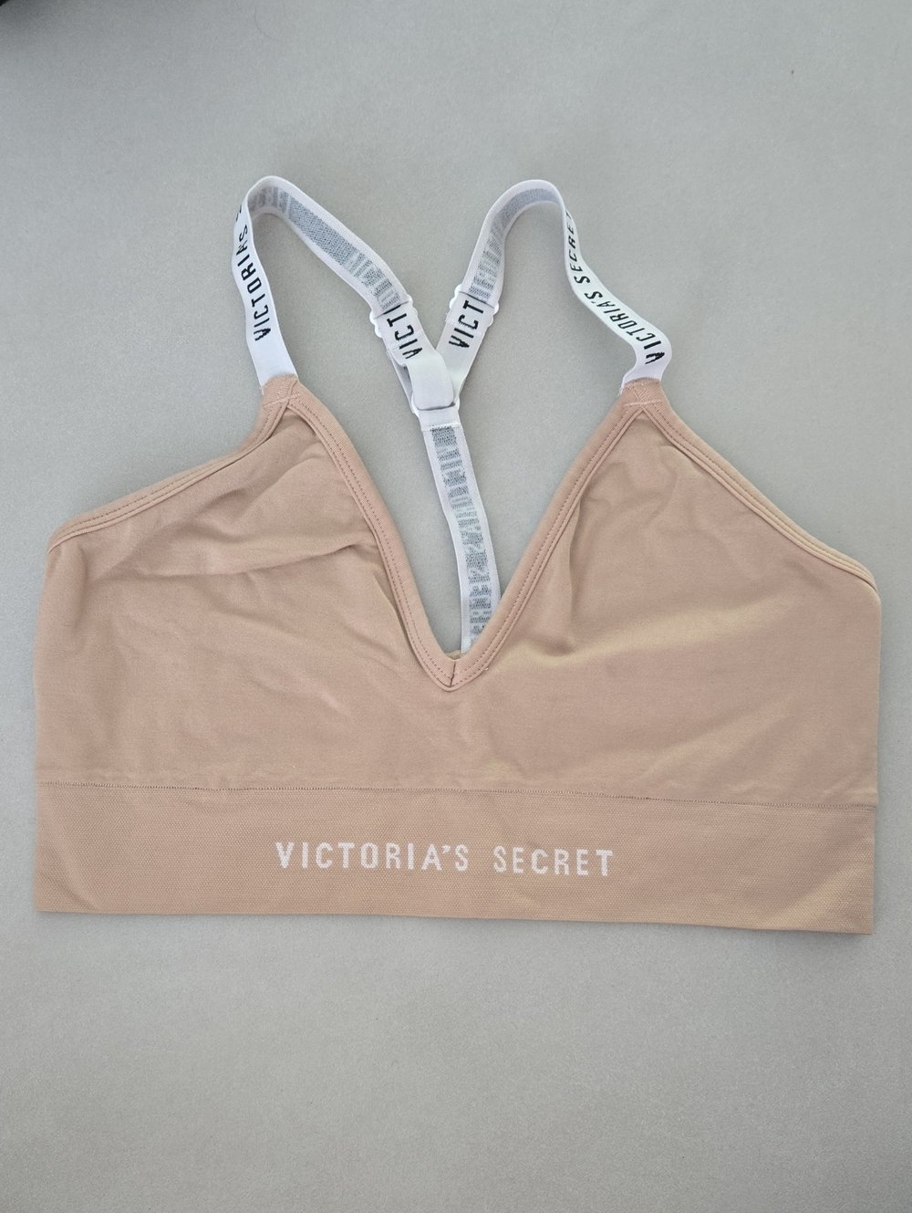 Victoria's Secret Beige Seamless Bralette With Logo Size S
